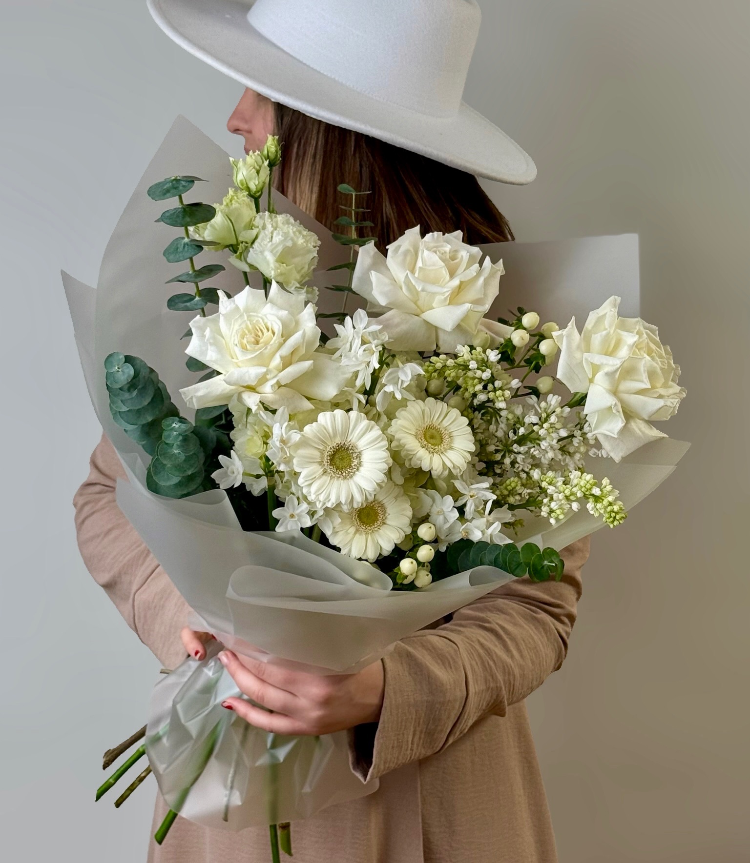 Букет из роз, сирени, гортензии 0207